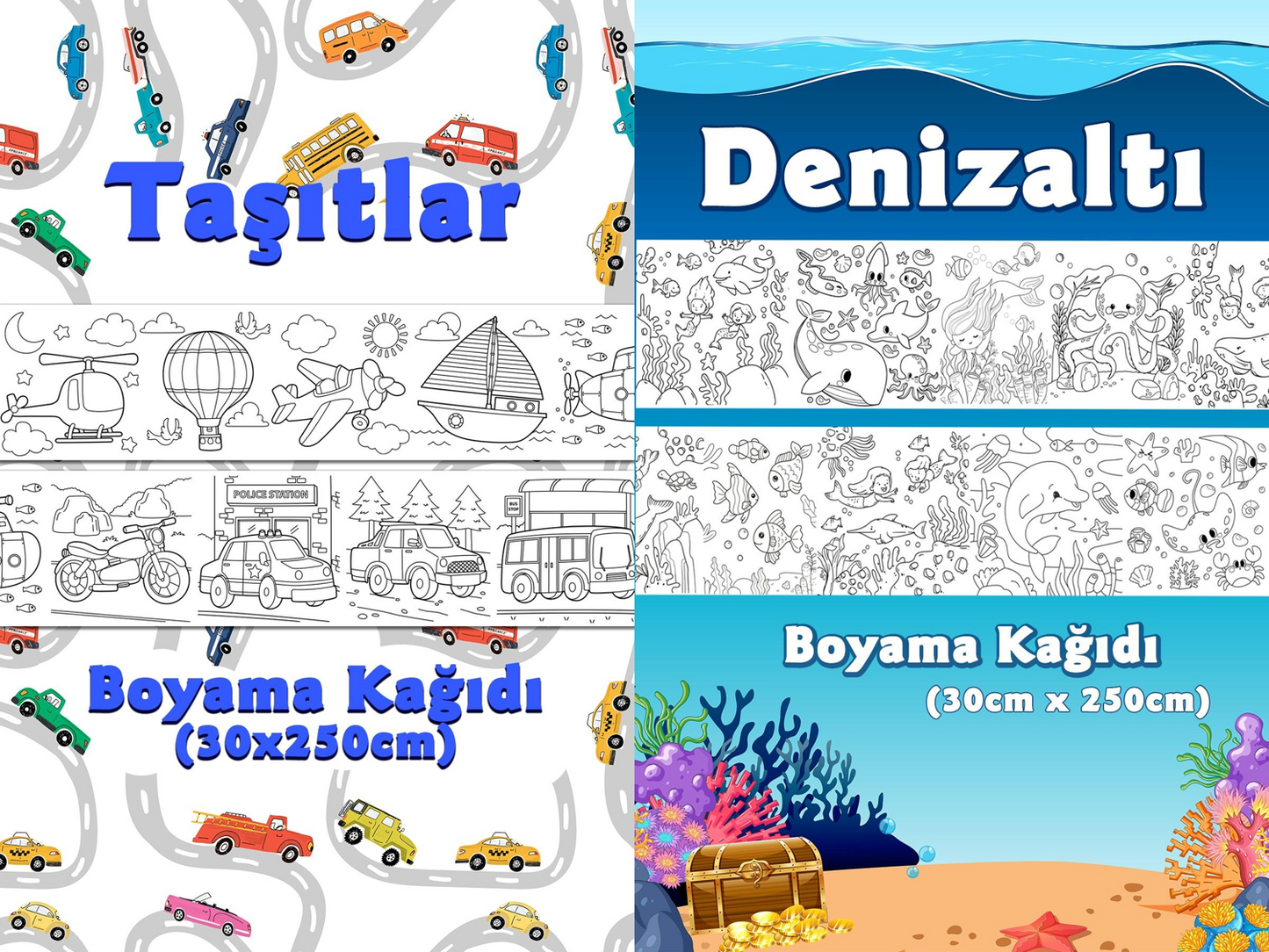 Egitici Dev Boyama Kagıdı 2,5 Metre Rulo