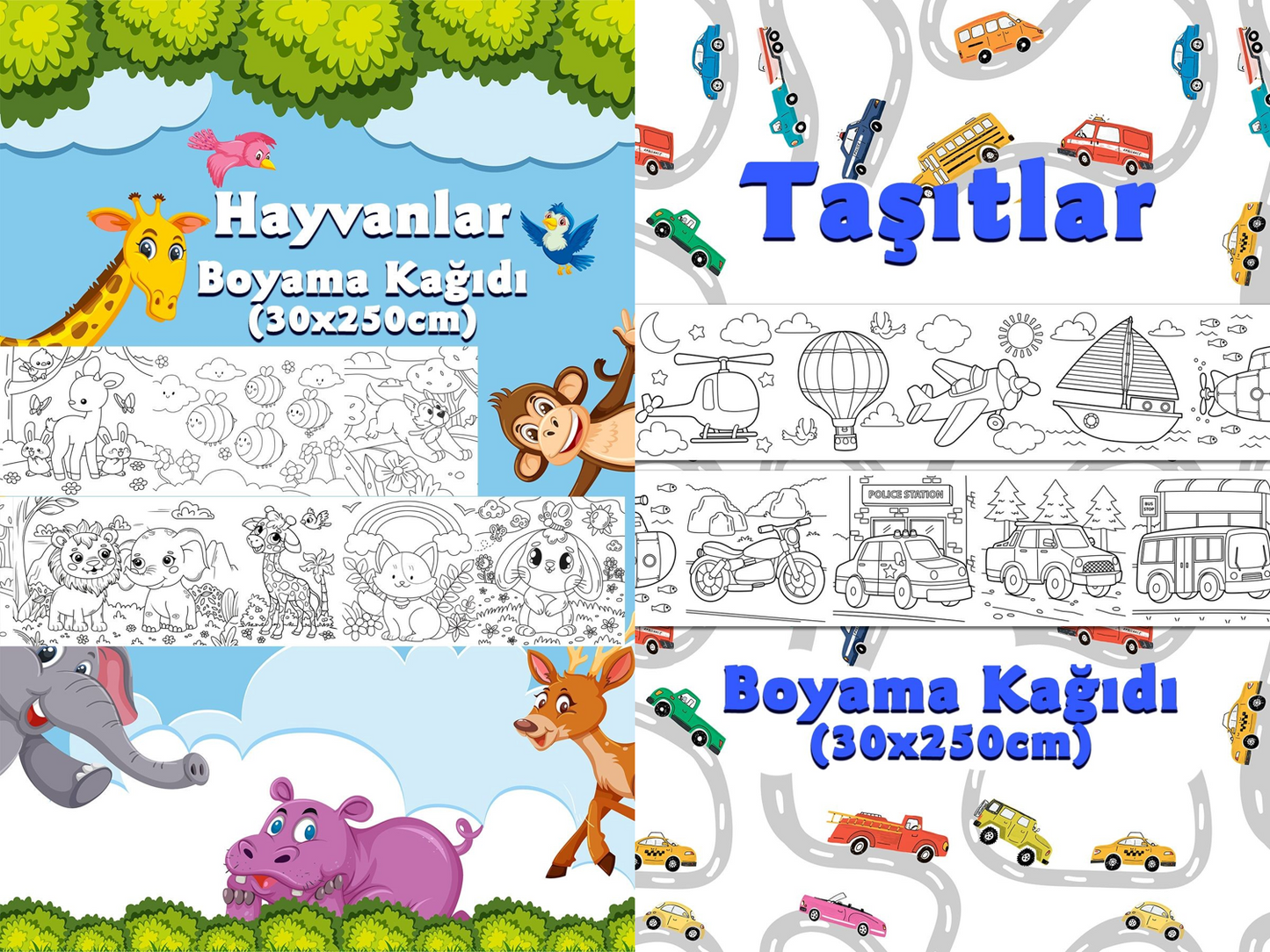 Egitici Dev Boyama Kagıdı 2,5 Metre Rulo