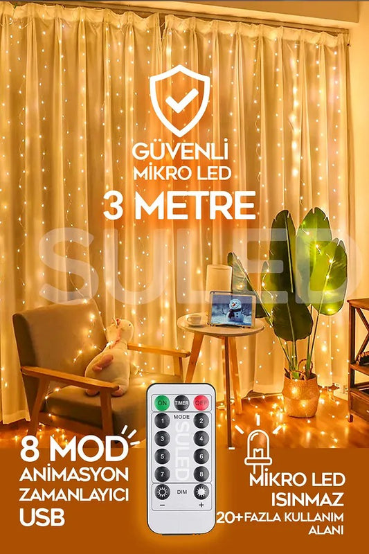 Perde Ledi 3 Metre 8 Modlu